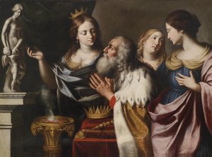 King Solomon in His Old Age Led Astray into Idolatry by His Wives by Giovanni Venanzi di Pesaro